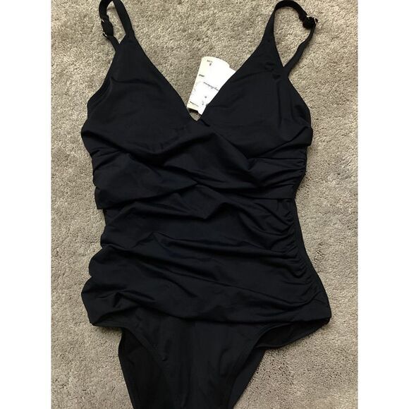 New. Tommy Bahama black tummy control swimsuit. Normally $149. Size 4 - Picture 9 of 10